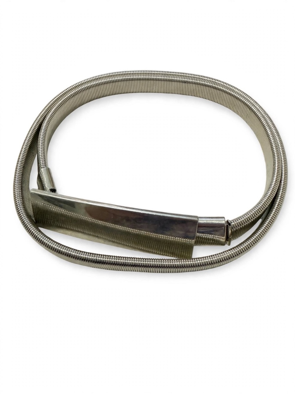 Silver Tone Snake Chain stretchable metal belt